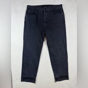 NWT J Brand Sz 31 WYNNE High Rise Crop Straight Vintage Black Jeans